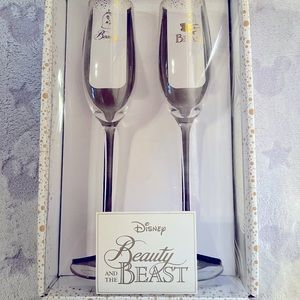 Beauty and the Beast Wedding champagne glasses